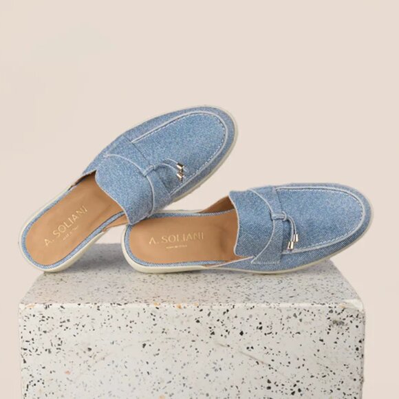 A. SOLIANI DENIM SLIDE - Picture 1 of 3